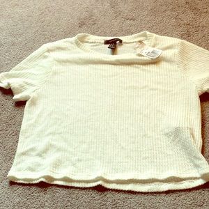 Beige Knitted Crop Top